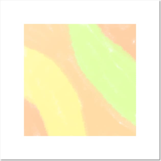 Orange yellow green abstract watercolor art Wall Art by Artistic_st